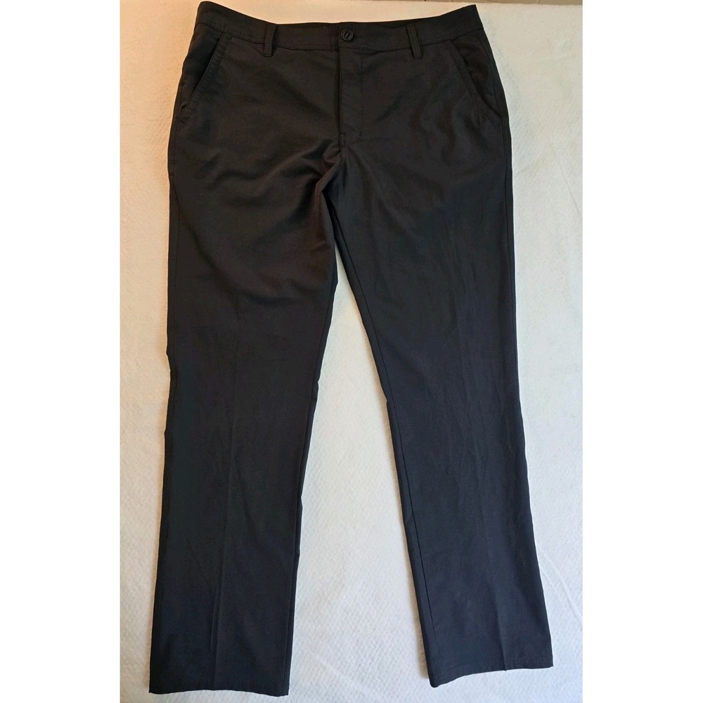 Huk Performance Fishing Pants Mens 38x32 Black Stretch Lightweight Chino